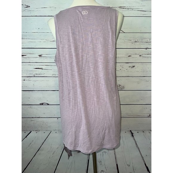 Calia sleeveless Top Shirt Medium Tee T-Shirt WAX31213 Side Tie Purple Active - Picture 9 of 9